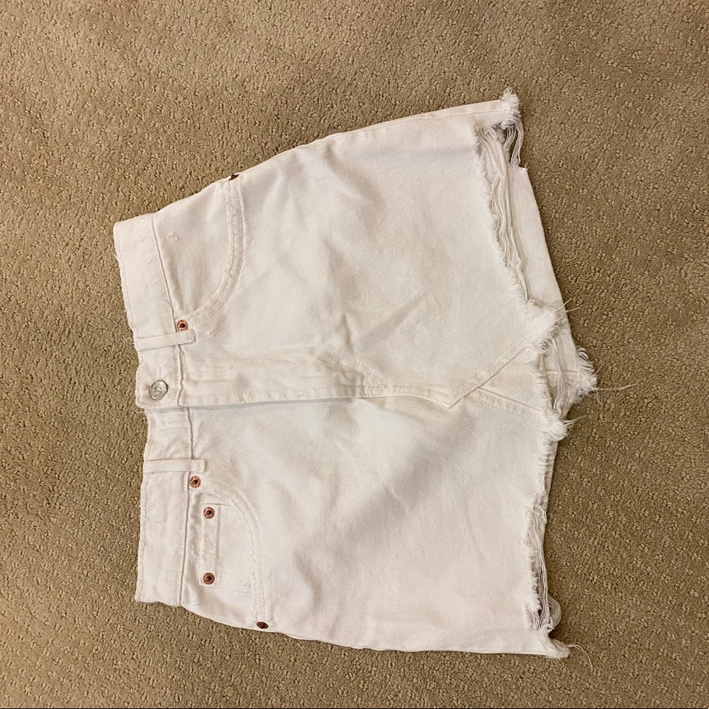 White jean skirt